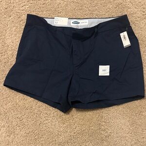 Old Navy Men's Dark Blue Flat Front Shorts